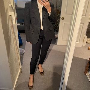 H. Freeman & Sons  vintage charcoal pin stripe oversize suit blazer